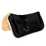 CHRIST Western-Fellsattel Diamond Plus Lammfell Westernsattel aus echtem, medizinischem Fell, in Handarbeit gefertigter baumloser Sattel, Lammfellsattel, Bareback Pad, Größe: Pony, Schaffell in braun - 3